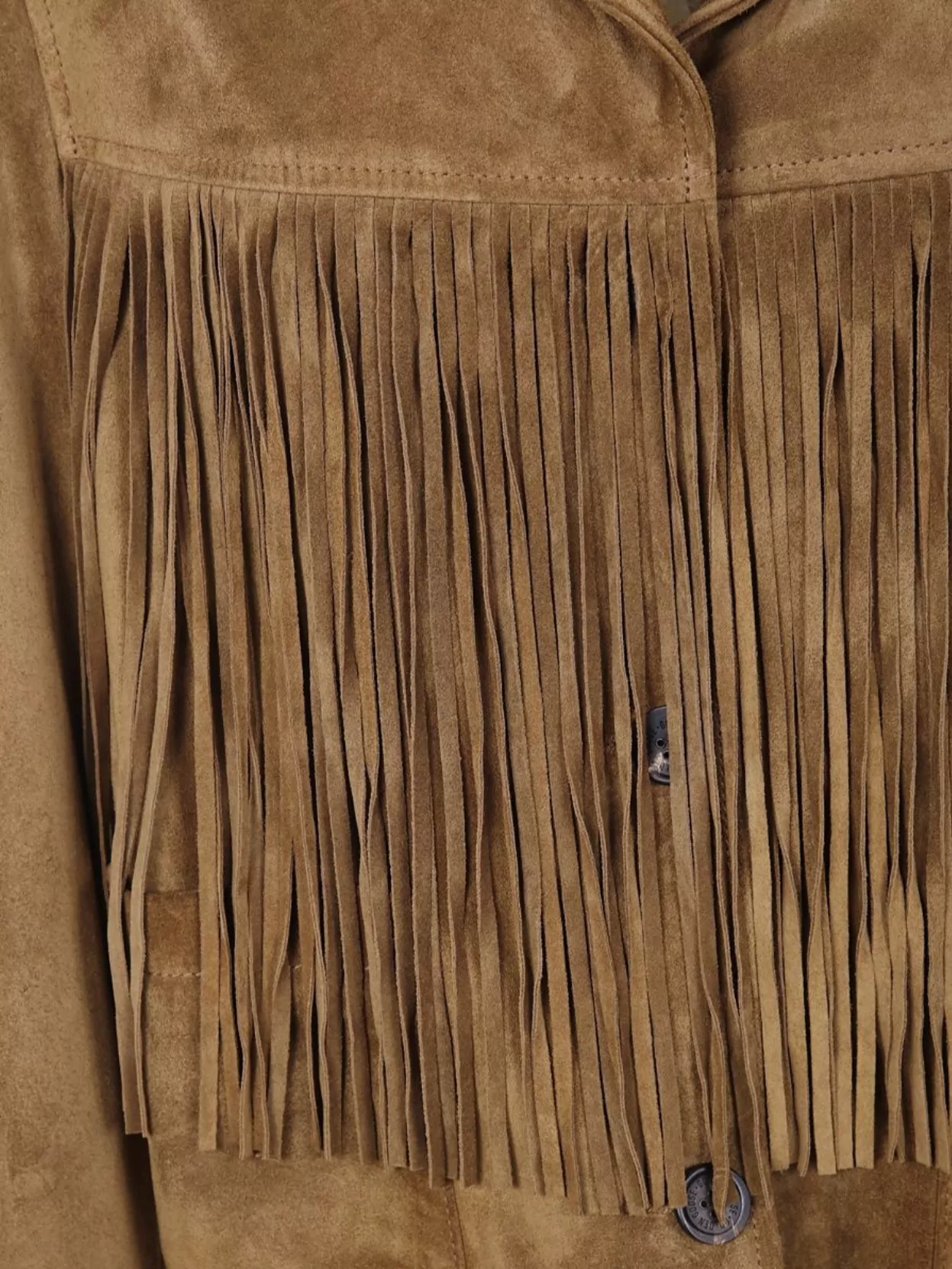Golden Goose Fringed Leather Jacket With Collar And Suede Texture