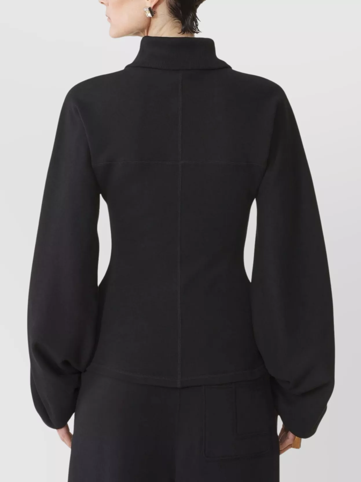 Lanvin Tailored Zip Jacket With High Collar And Pockets
