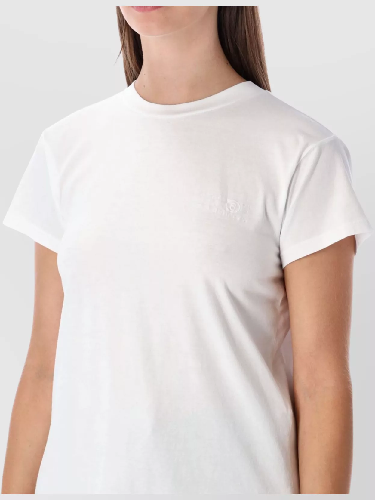 Mm6 Maison Margiela Back Detail Short Sleeve Crew Neck Top