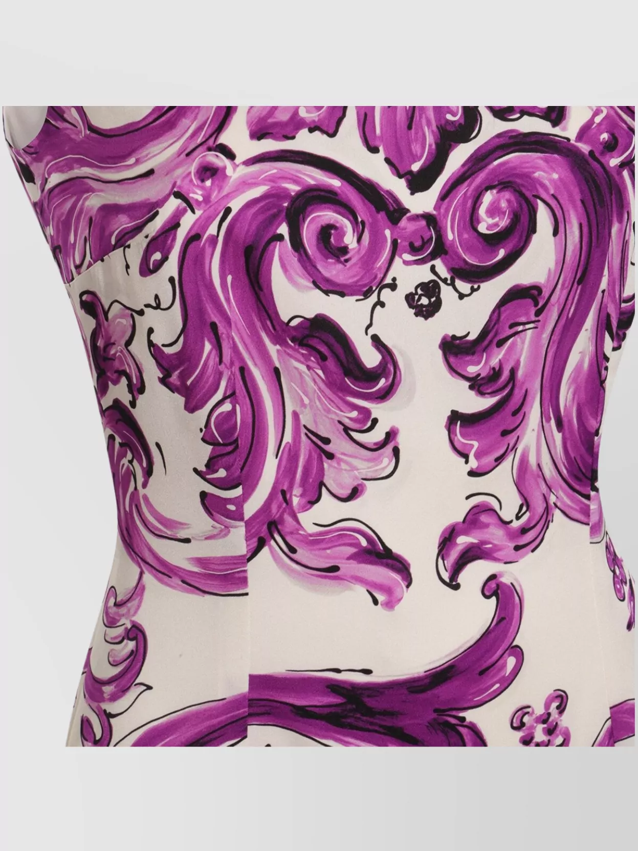 Dolce&Gabbana Scoop Neckline Fitted Silhouette Intricate Pattern