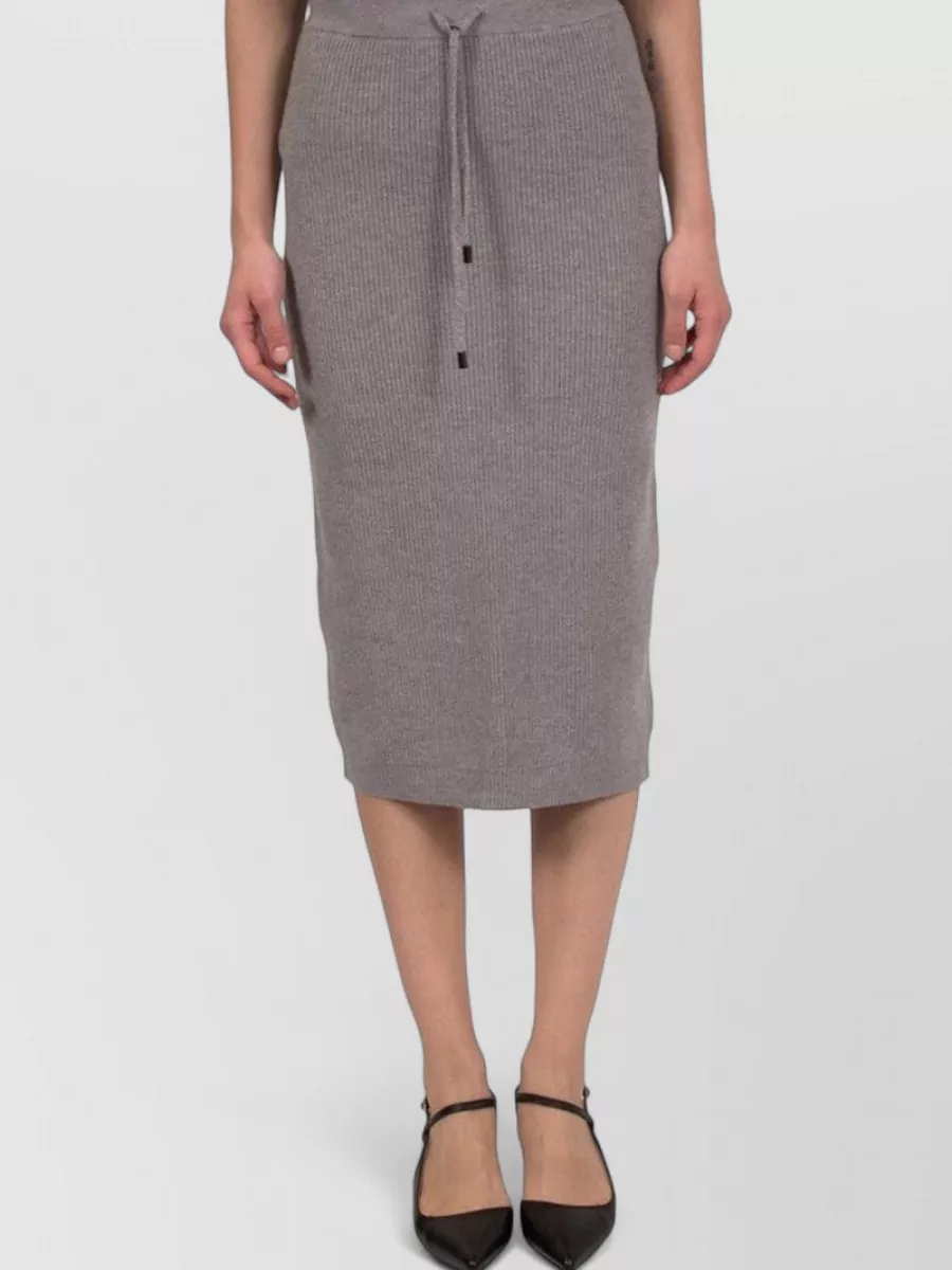 Peserico silk cashmere wool midi skirt