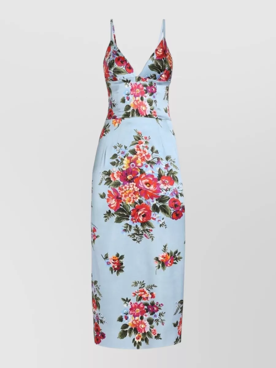 Dolce&Gabbana floral print satin midi dress