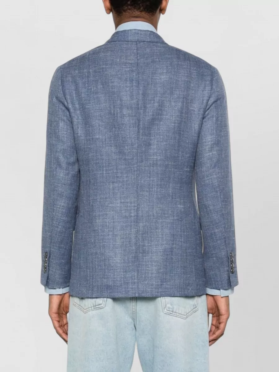 Brunello Cucinelli Wool Silk Linen Cashmere Single-Breasted Blazer