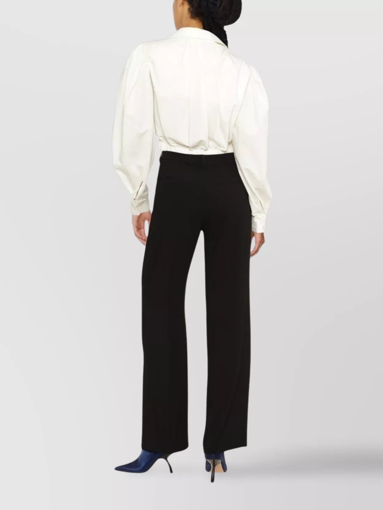Filippa K High Waist Wide Leg Trousers With Belt Loops In Black