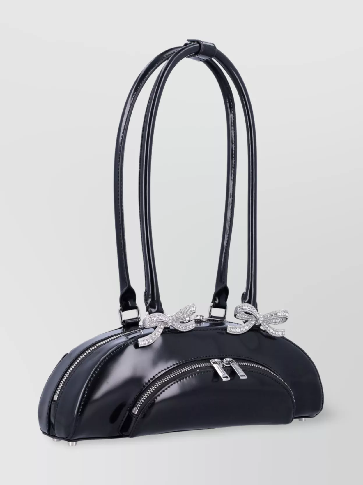SELF-PORTRAIT BOWED HANDLE STRUCTURED BAG