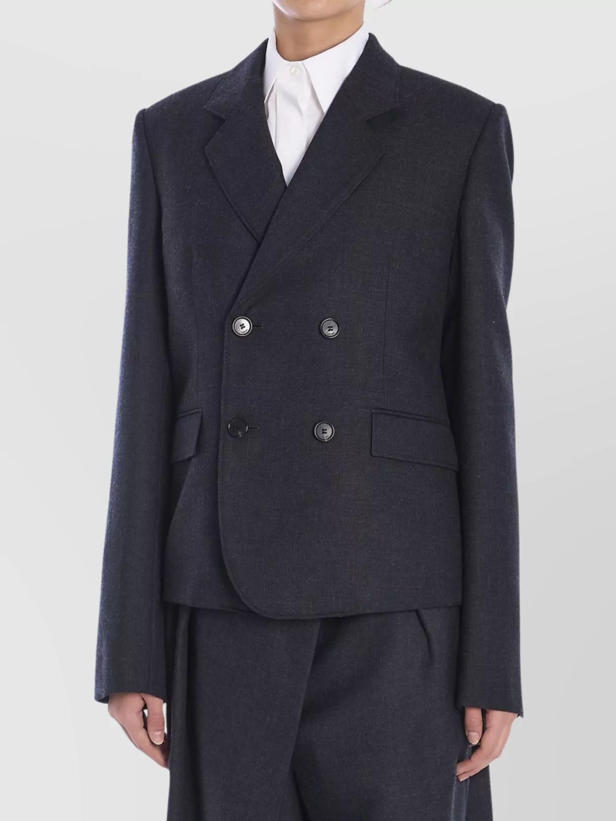Loewe Wool Short Jacket Double-Breasted Design