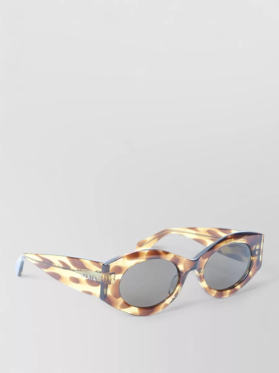Alaïa Acetate Oval-Frame Sunglasses