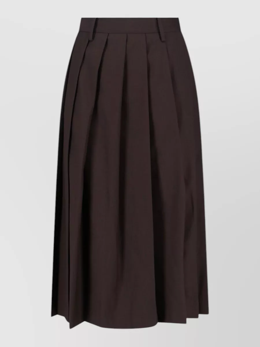 Dunst Knee-Length Pleated Skirt