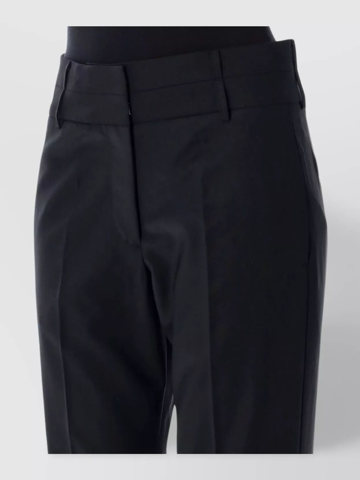 Remain Birger Christensen Dual Waistband Trousers Featuring Back Pockets In Black