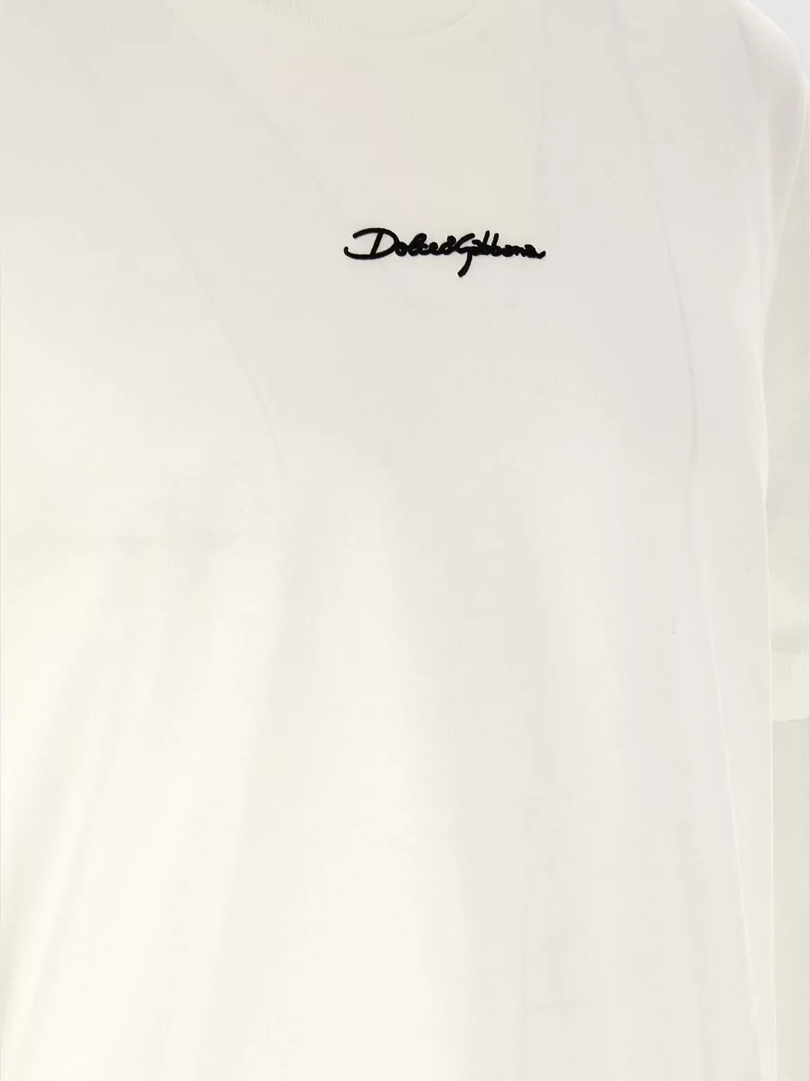 Dolce&Gabbana Cotton Logo Patch Short-Sleeve T-Shirt