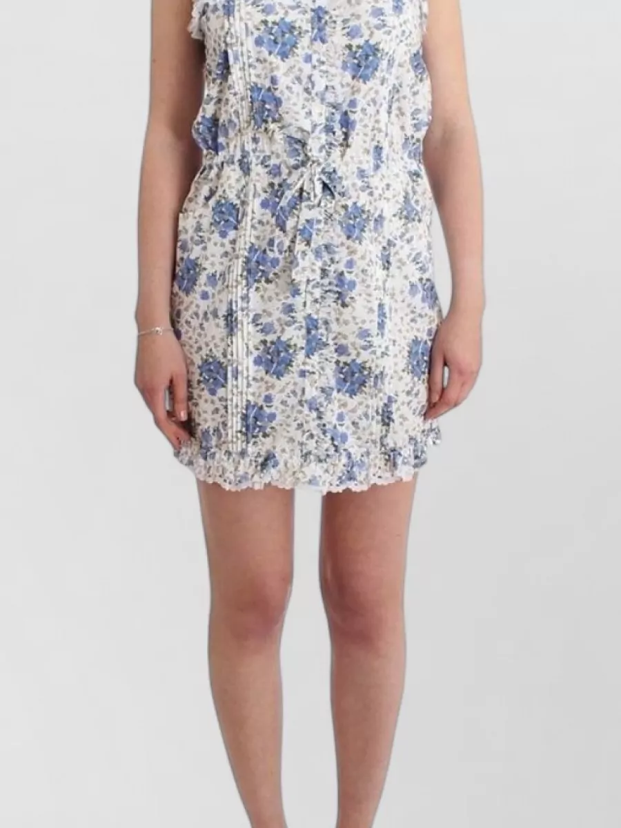 Ermanno Scervino floral square neck mini dress