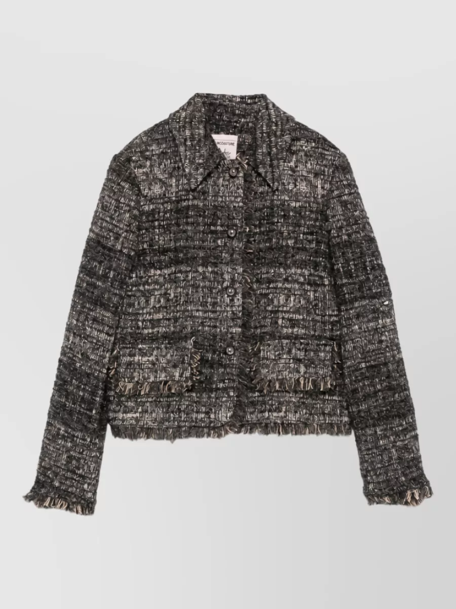 Semicouture Bouclé Single-breasted Jacket