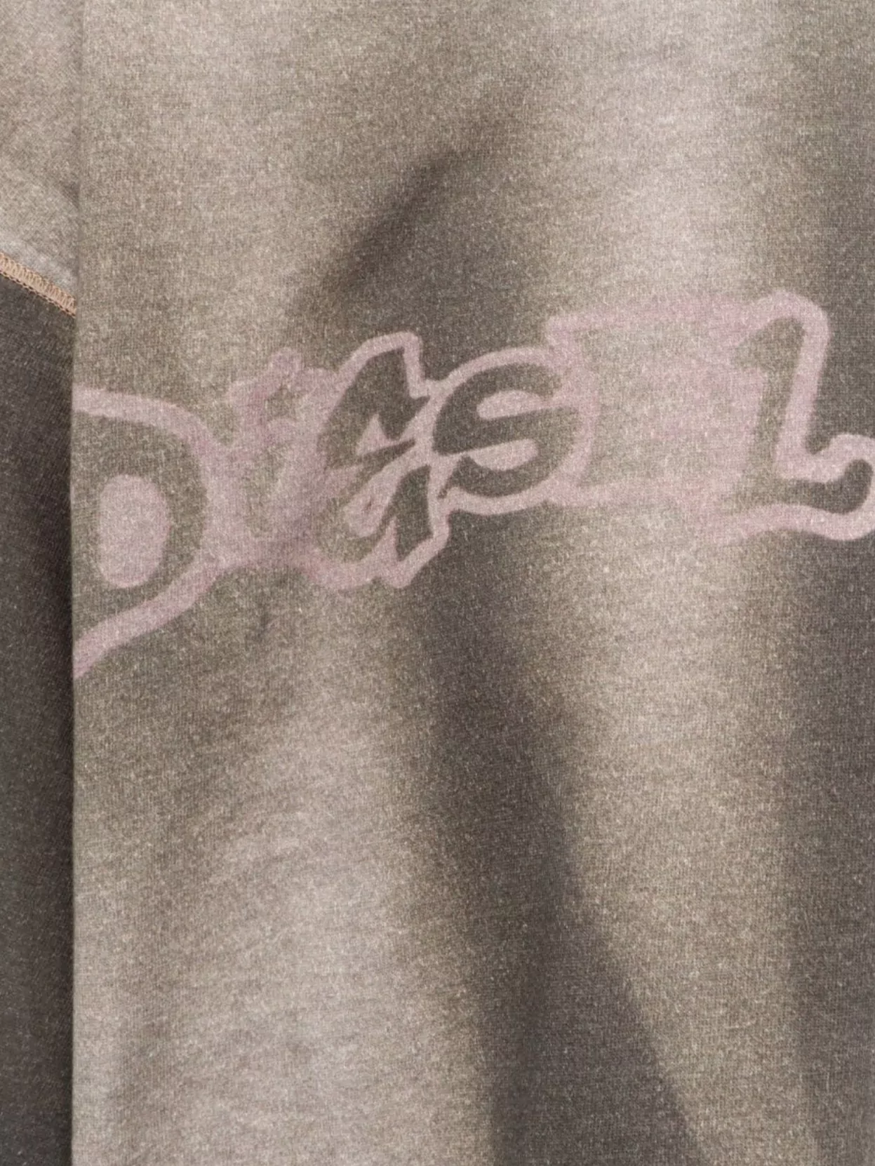 Diesel Cotton T-Shirt With Graphic Print And Stitching