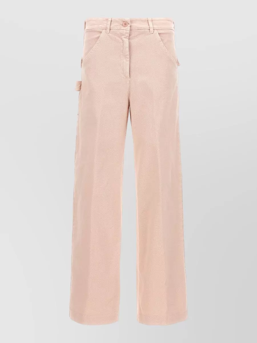 Nude Cotton mid-rise straight-leg cargo trousers