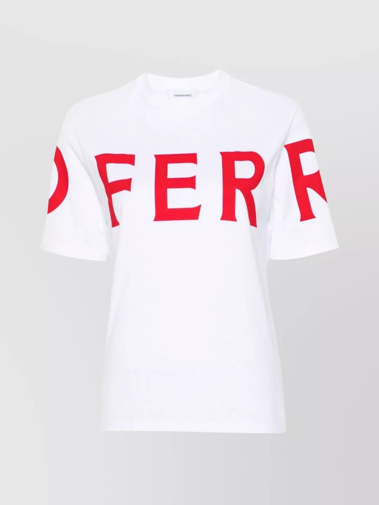 Ferragamo Cotton Logo Print Crew Neck T-Shirt
