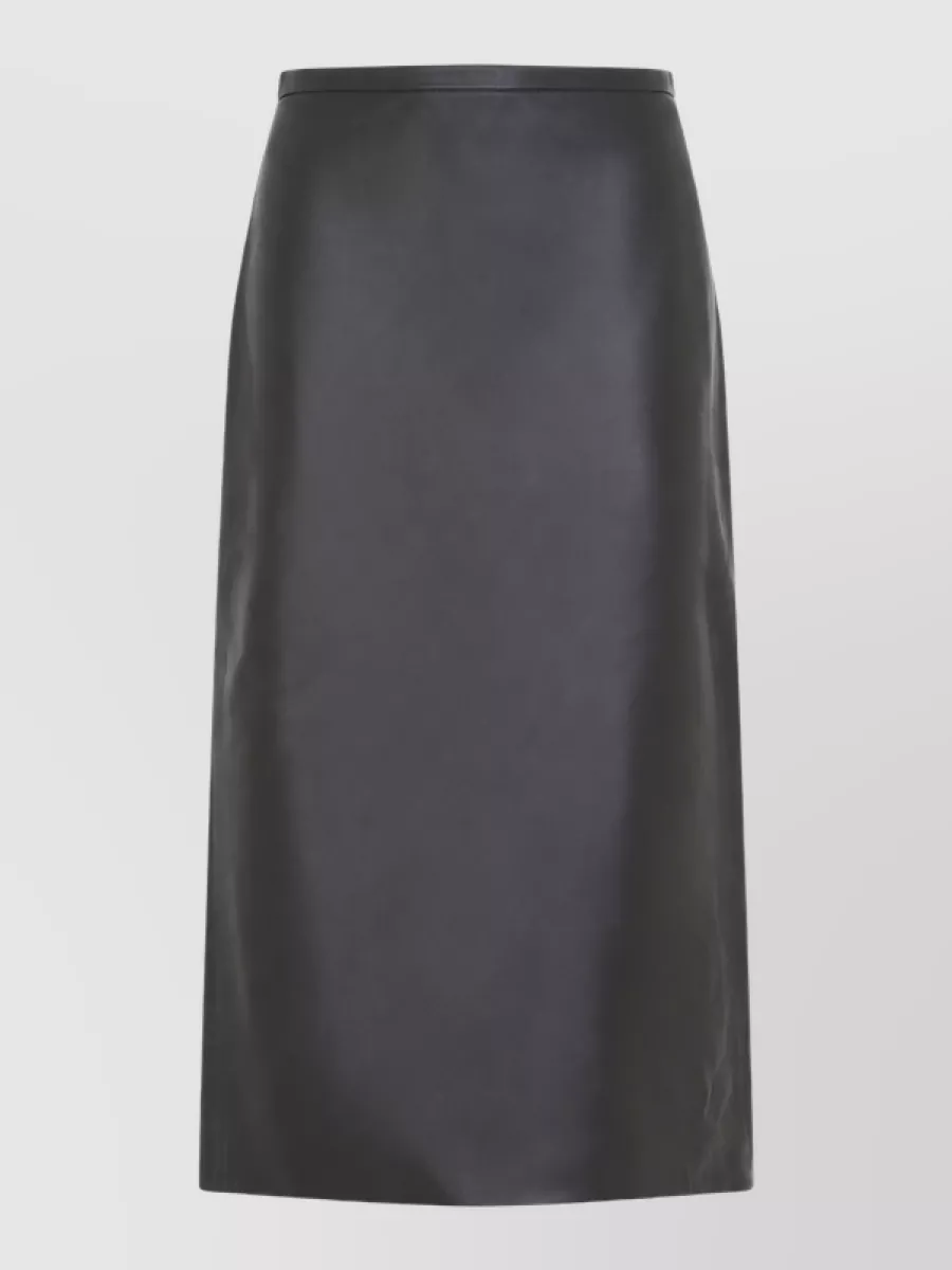 Co leather high-waisted midi pencil skirt