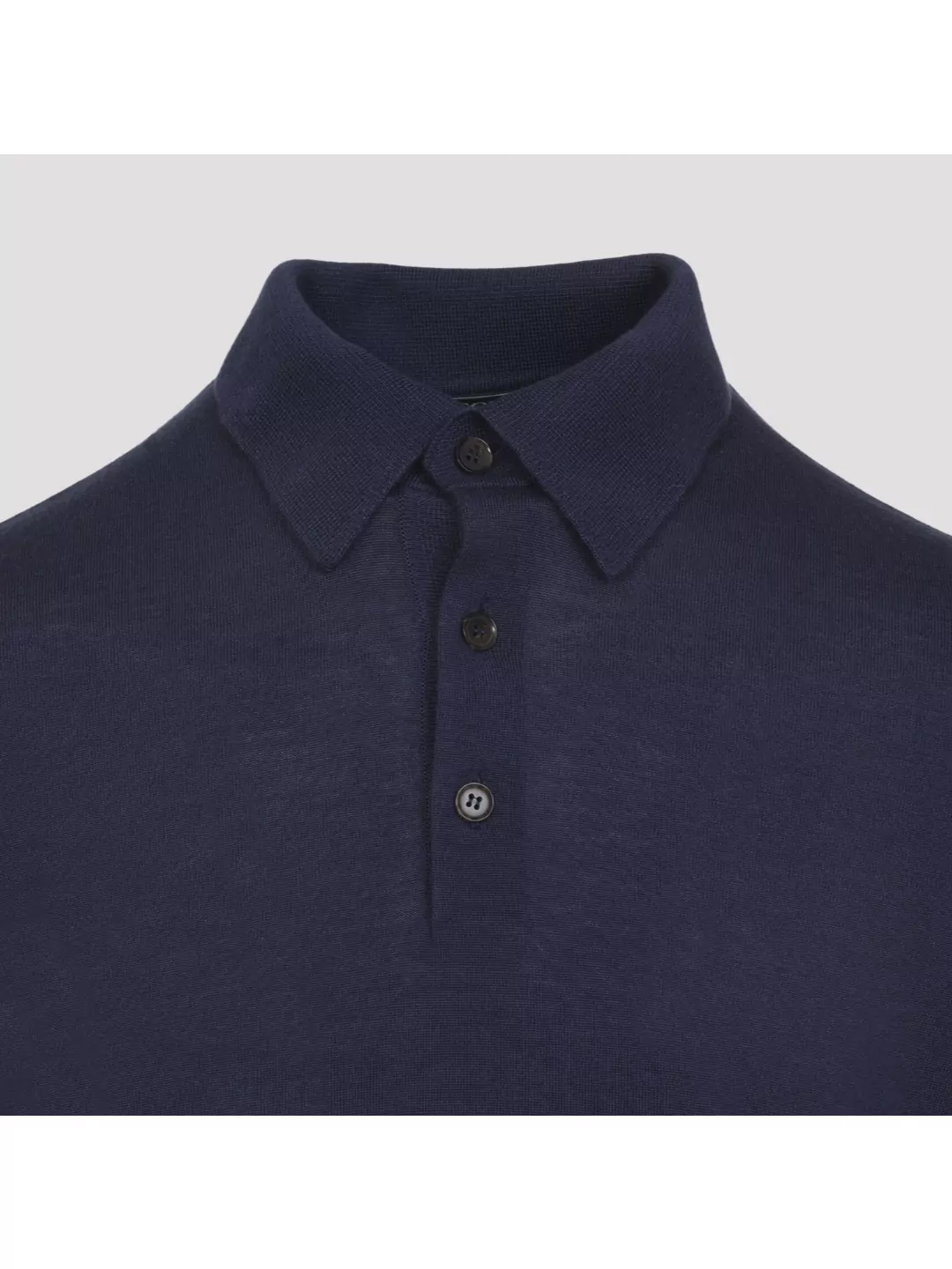 Zegna Cashseta Knit Polo With Ribbed Cuffs And Hem