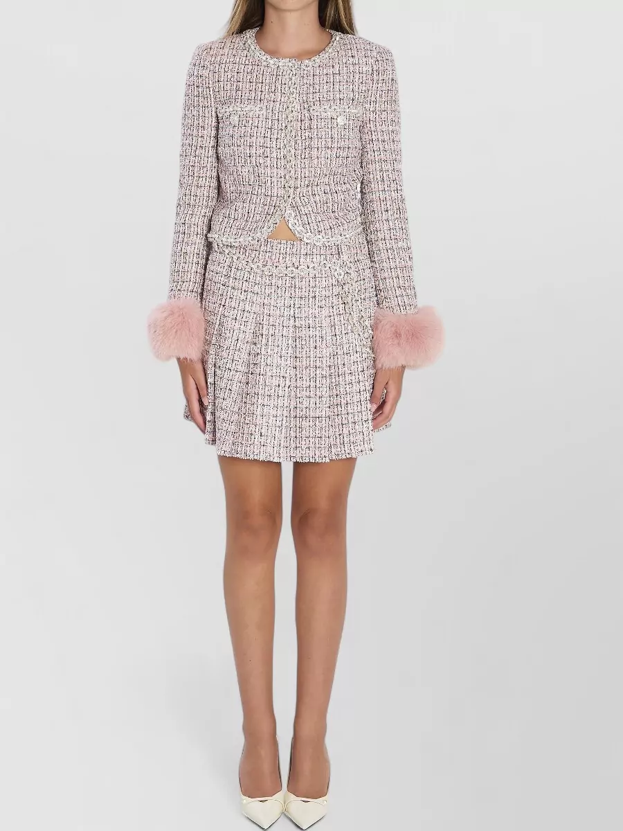 Self-Portrait Pleated mini skirt