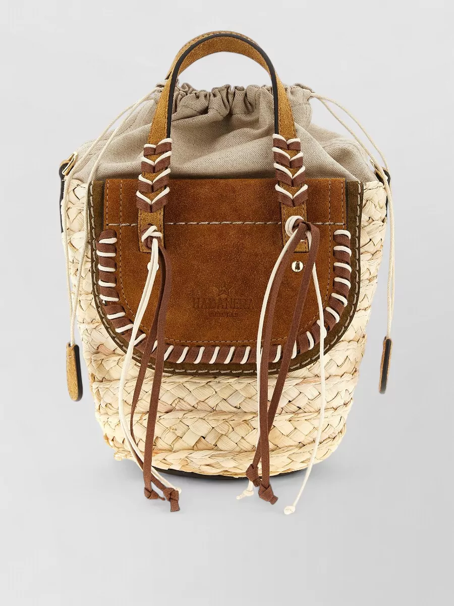 Cuba Lab raffia bucket bag