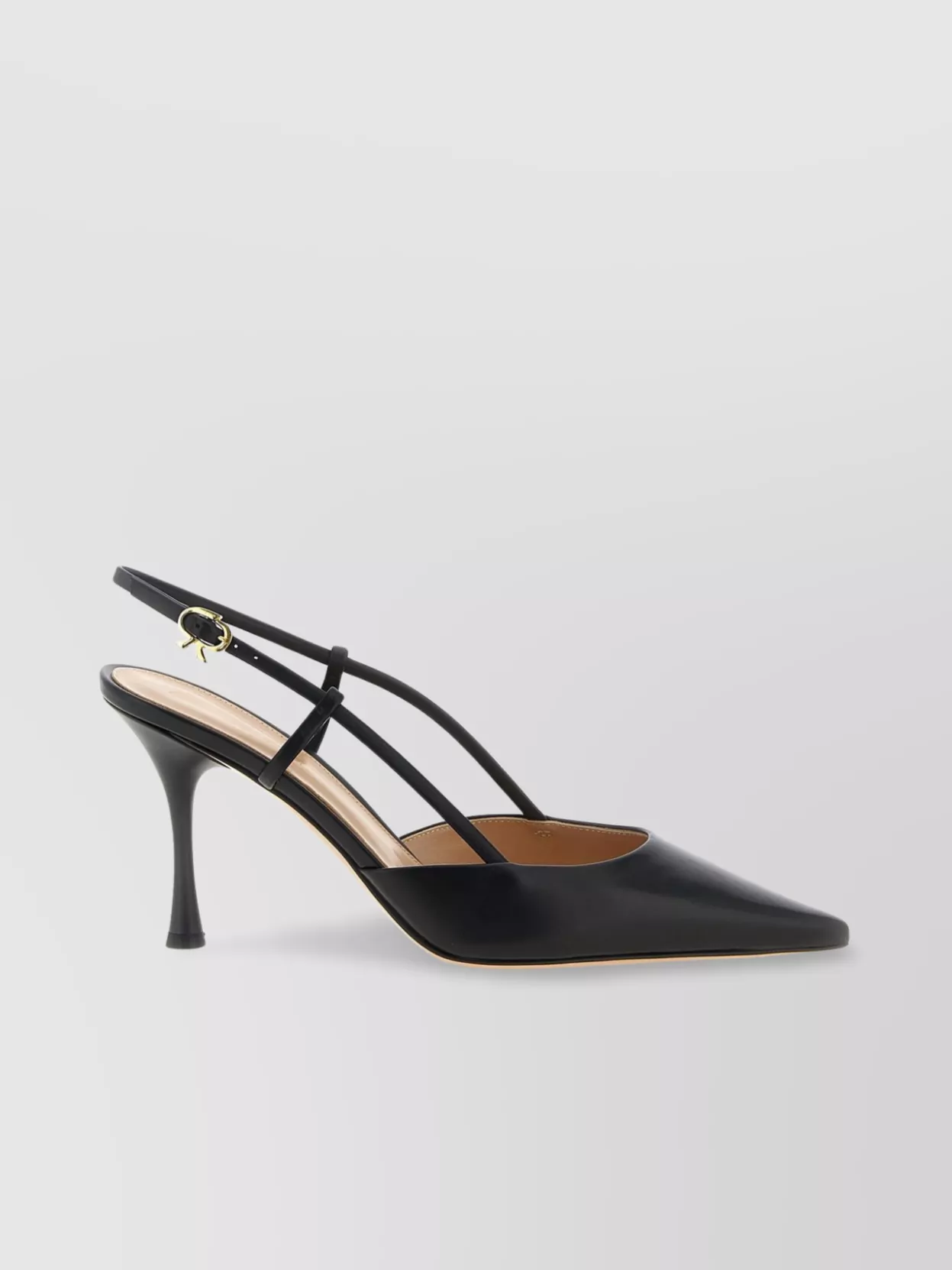 Gianvito Rossi Pointed Toe Buckle Slingback