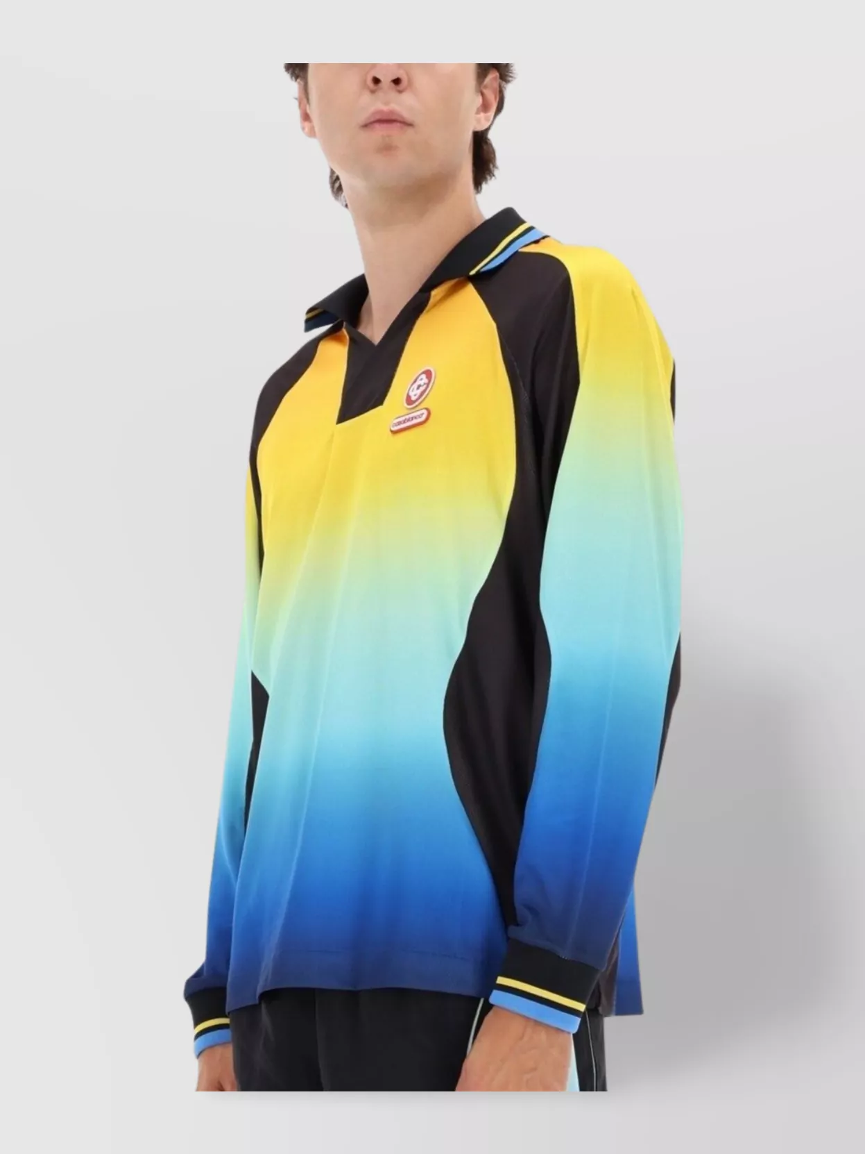 Casablanca Long Sleeve Gradient Polo Shirt