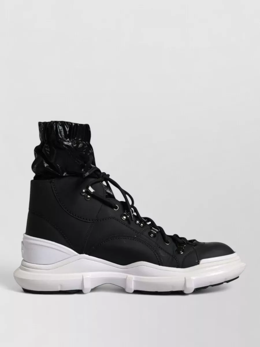 Dolce&Gabbana Nylon Leather High Top Sneakers