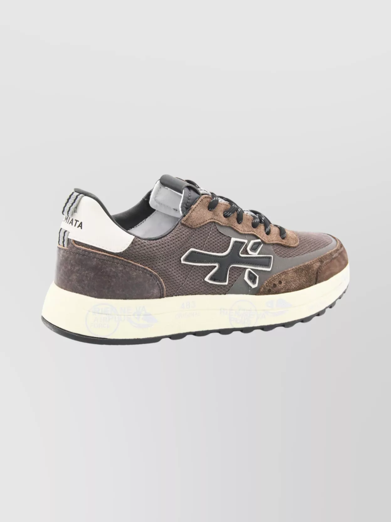 Premiata Casual Low Top Sneakers With Contrast Sole In Multi