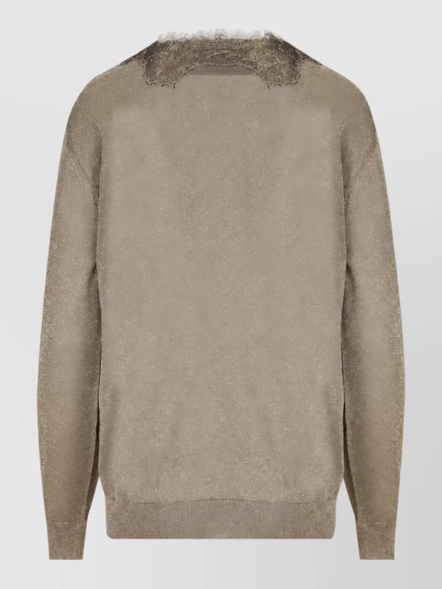 Valentino Garavani Metallic Knit V-Neck Jumper