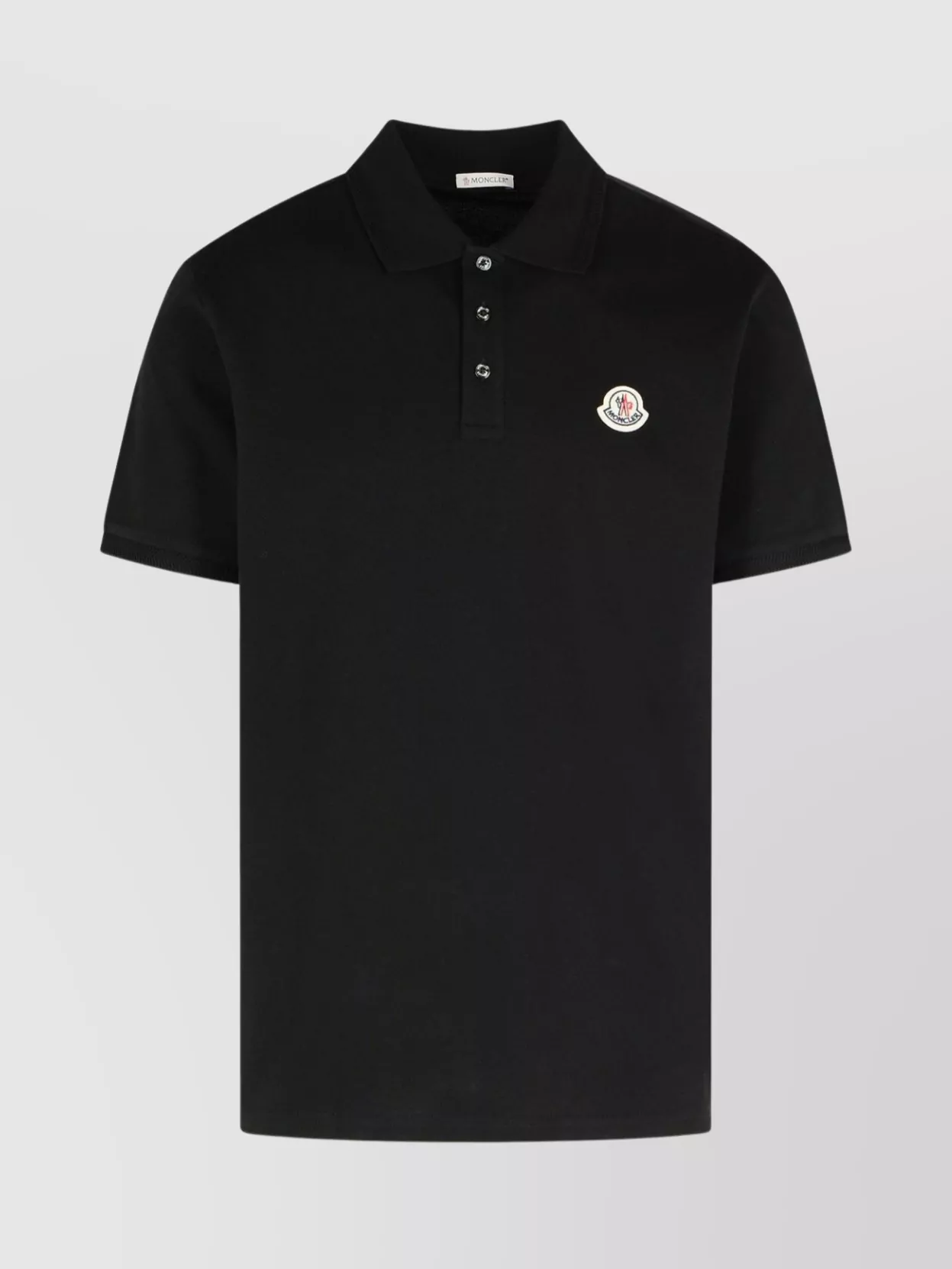 Moncler Black Cotton Polo Shirt 'Piquet' Cotton