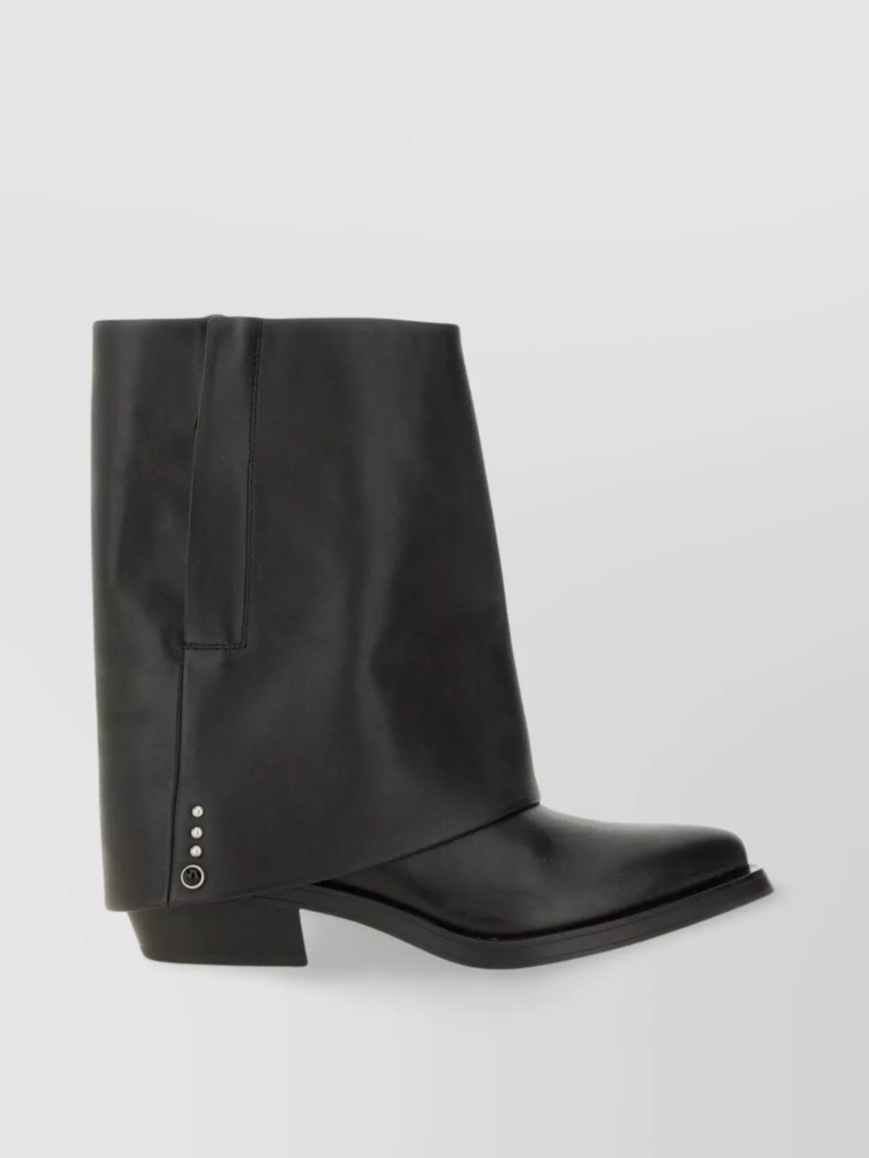 Ash Square Toe Studded Block Heel Ankle Boots