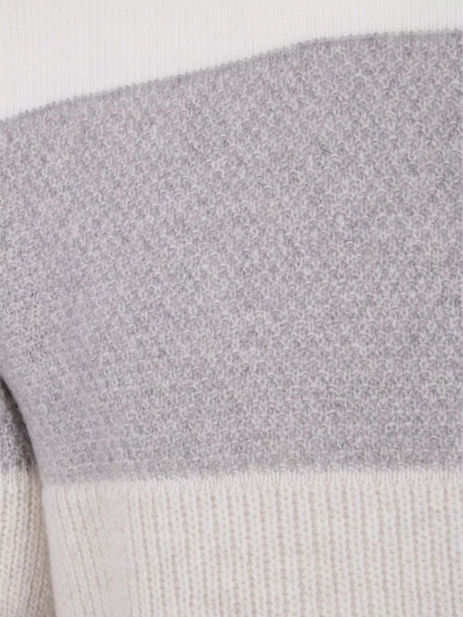 Barba Napoli Striped Turtleneck Wool Jumper