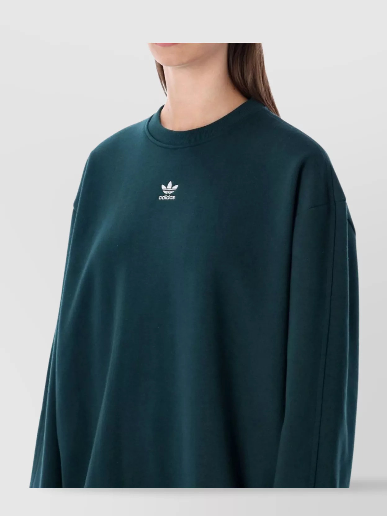 Adidas Originals Relaxed Fit Fleece Crewneck Top