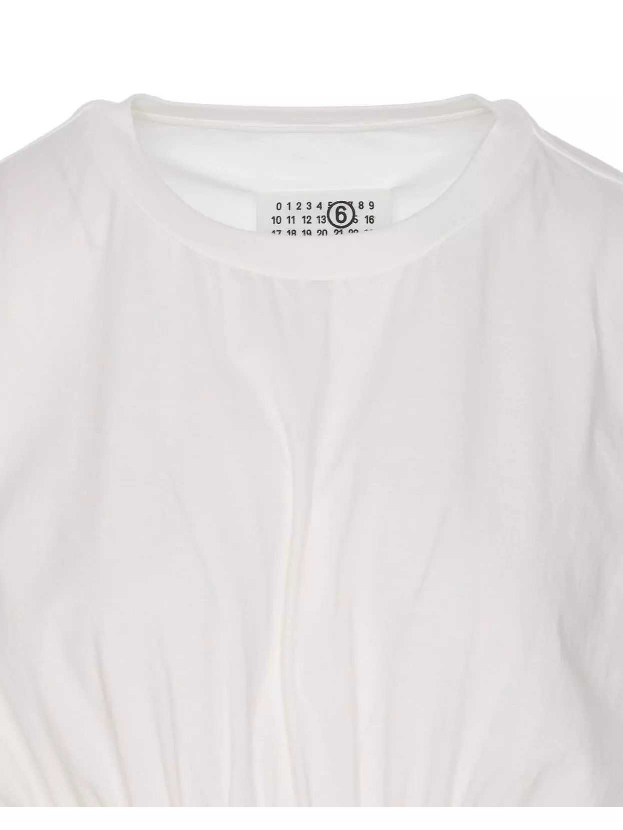 Mm6 Maison Margiela Crew Neck T-Shirt Detail Waist