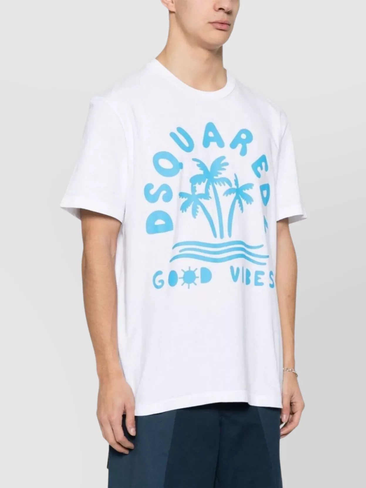 Dsquared2 Graphic Print Relaxed Fit Crew Neck T-Shirt