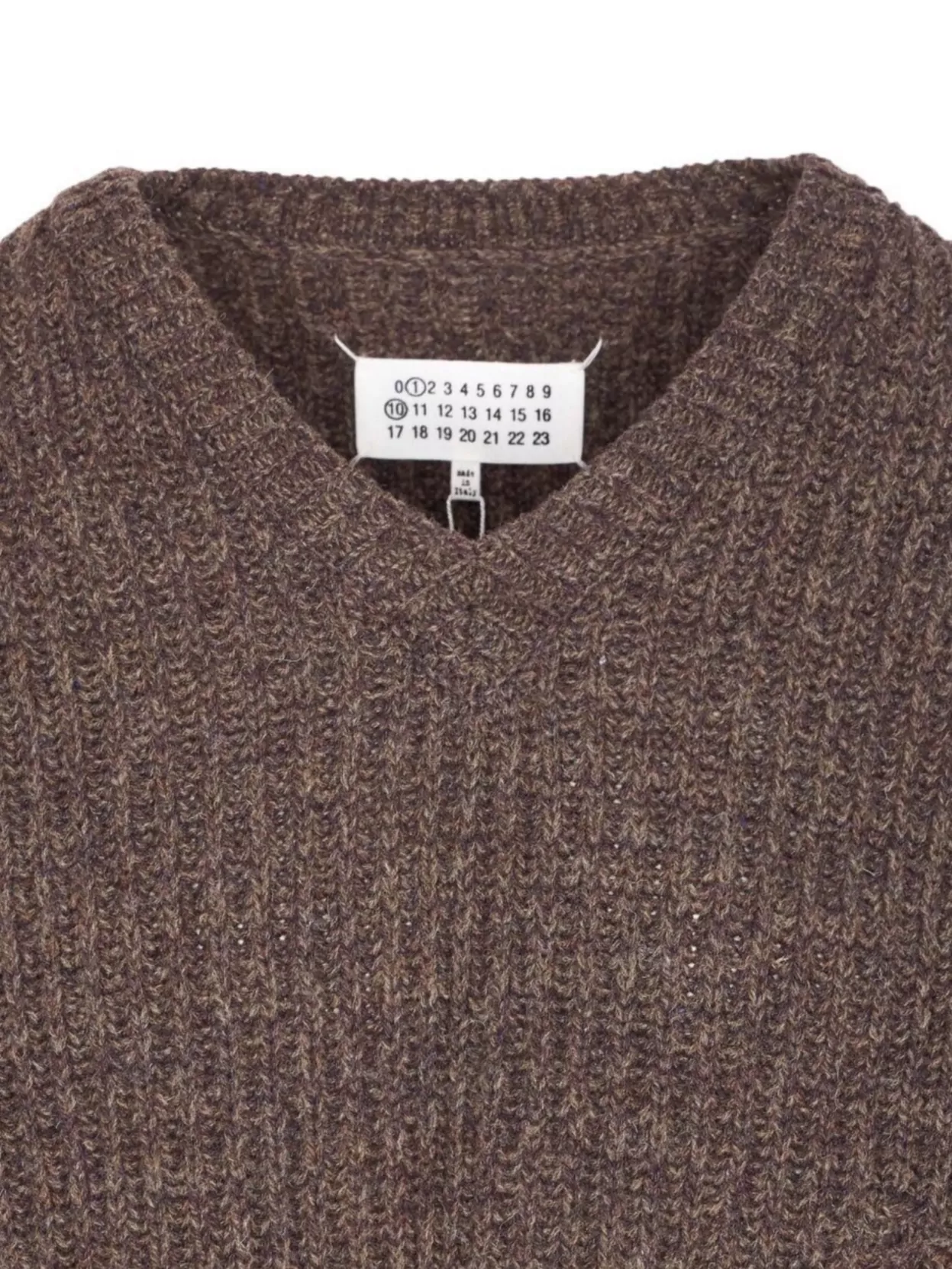 Maison Margiela Knit V-Neck Sweater Long Sleeves