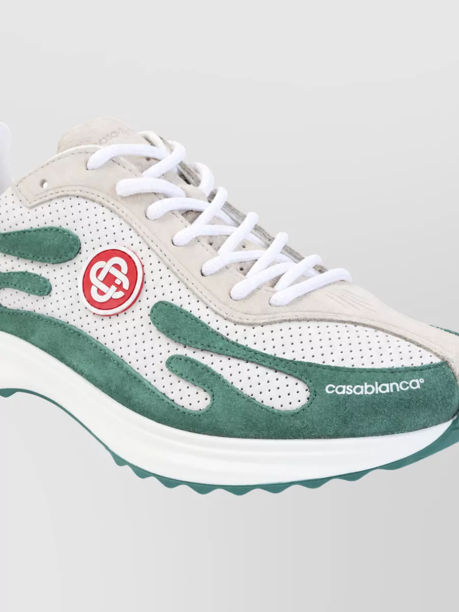 Casablanca Textile Low-Top Sneakers