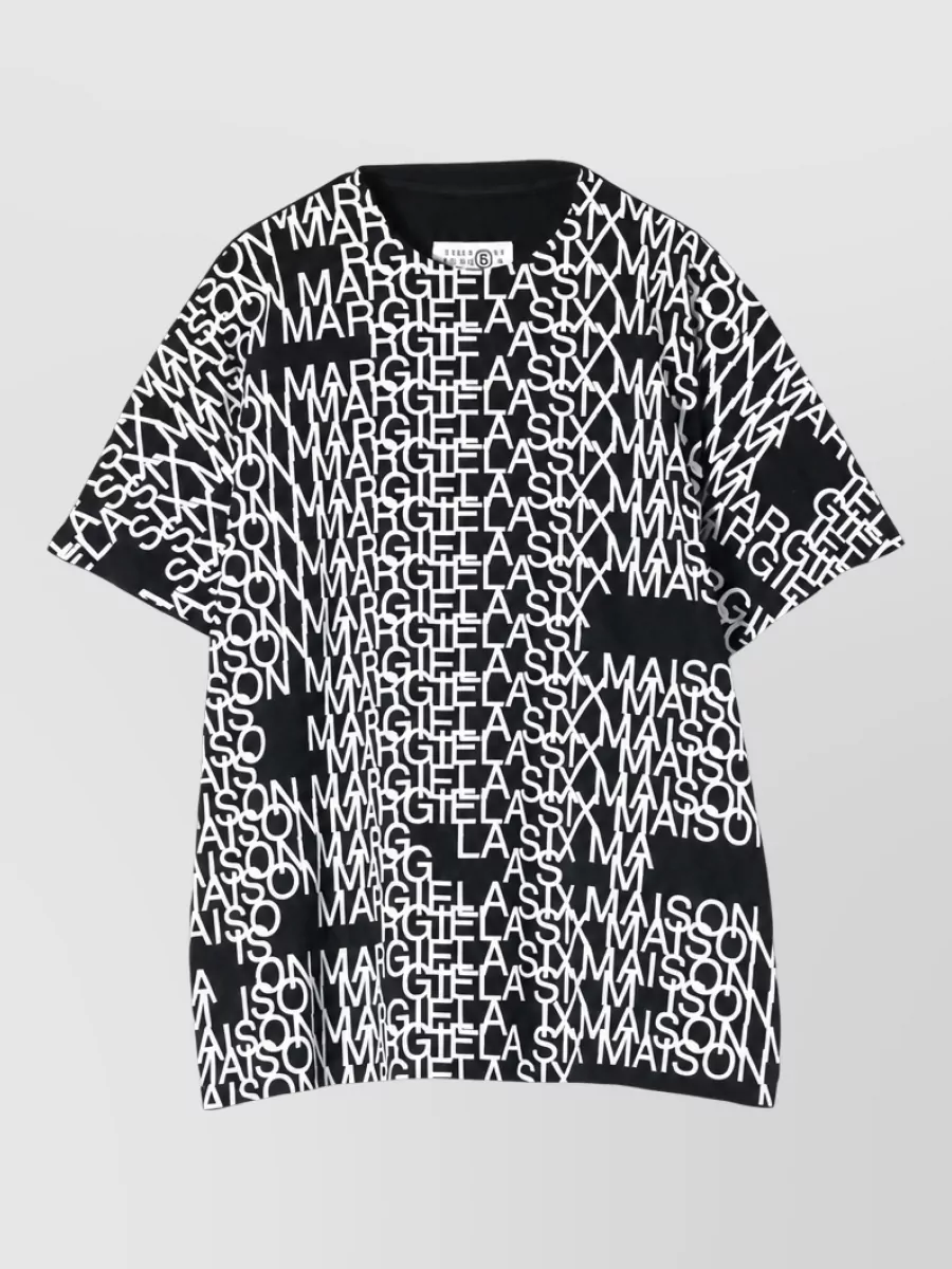 Mm6 Maison Margiela logo print layered-sleeve t-shirt