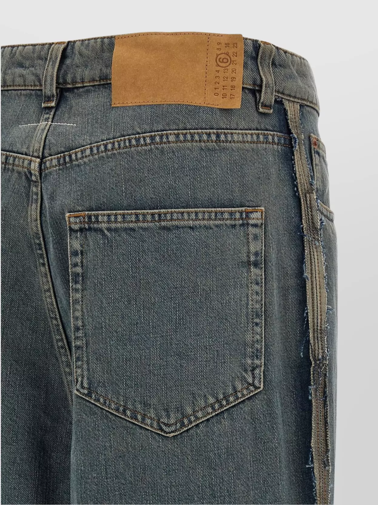 Mm6 Maison Margiela Wide-Leg Denim Trousers Featuring Pockets