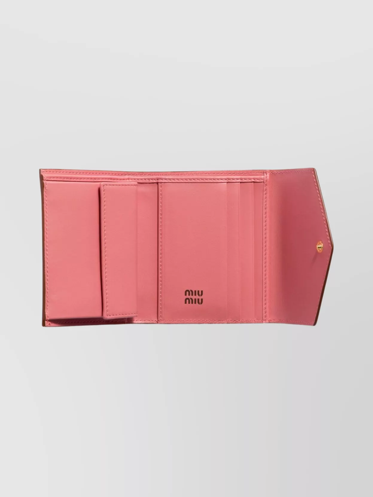 Miu Miu Compact Leather Wallet Foldable Design