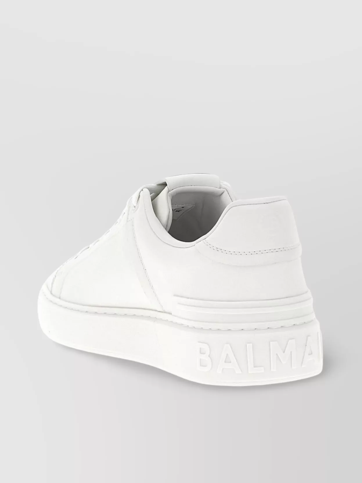 Balmain Court Round Toe Flat Sole Sneakers