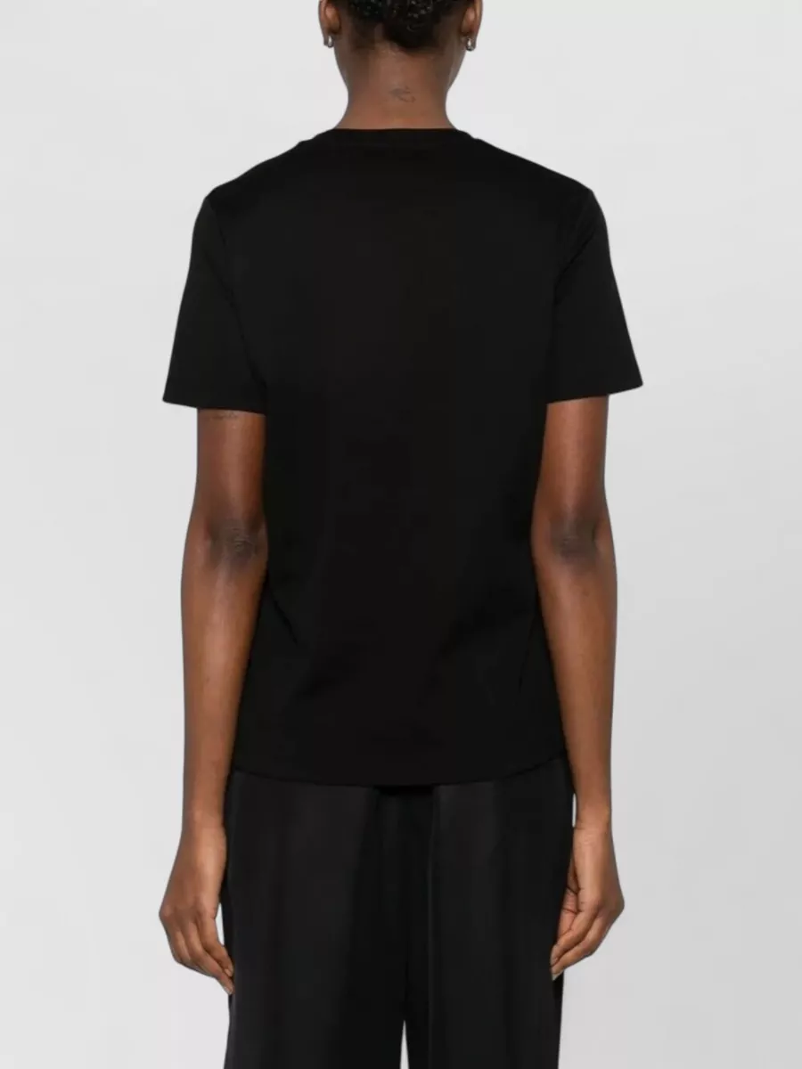 Elisabetta Franchi Cotton T Shirt Featuring Logo Embroidery