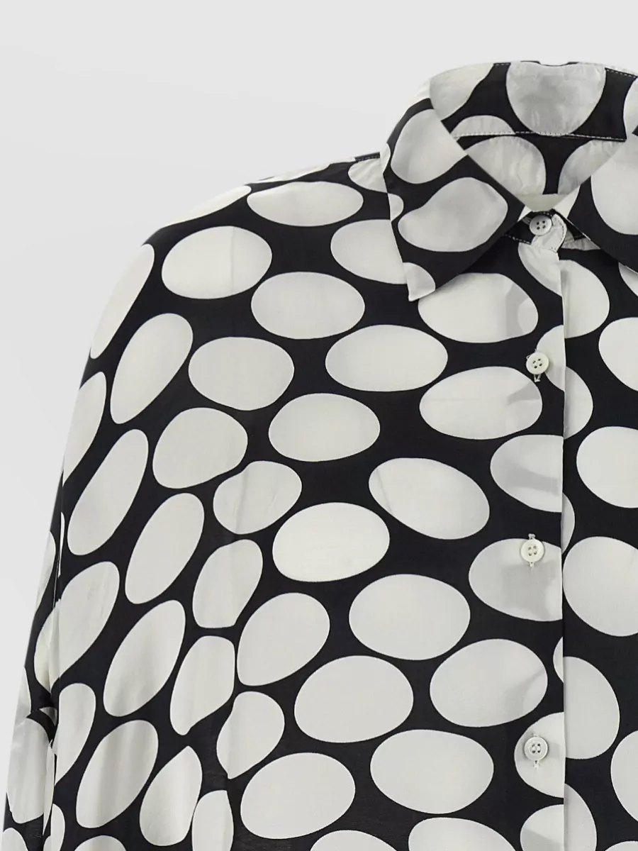 Dries Van Noten Viscose Oversized Polka-Dot Long-Sleeve Shirt