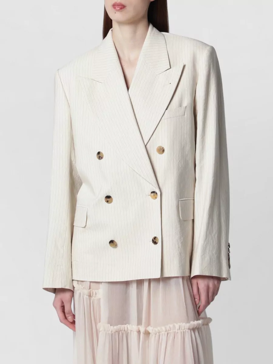 Dries Van Noten cotton oversized double-breasted coat