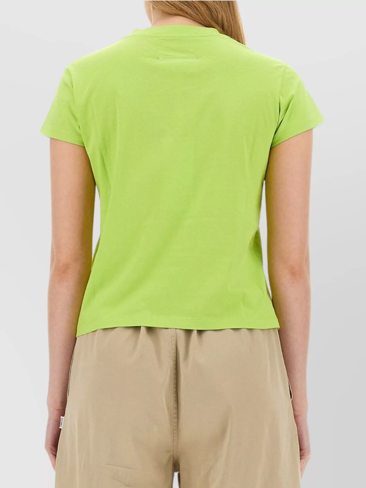 Mm6 Maison Margiela Logo Print Slim Fit Short Sleeve Top