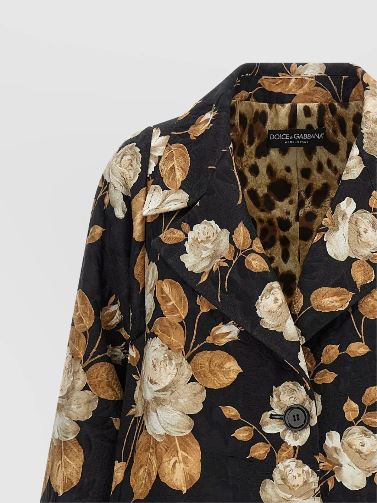 Dolce&Gabbana Embroidered Floral Pattern Coat With Long Sleeves