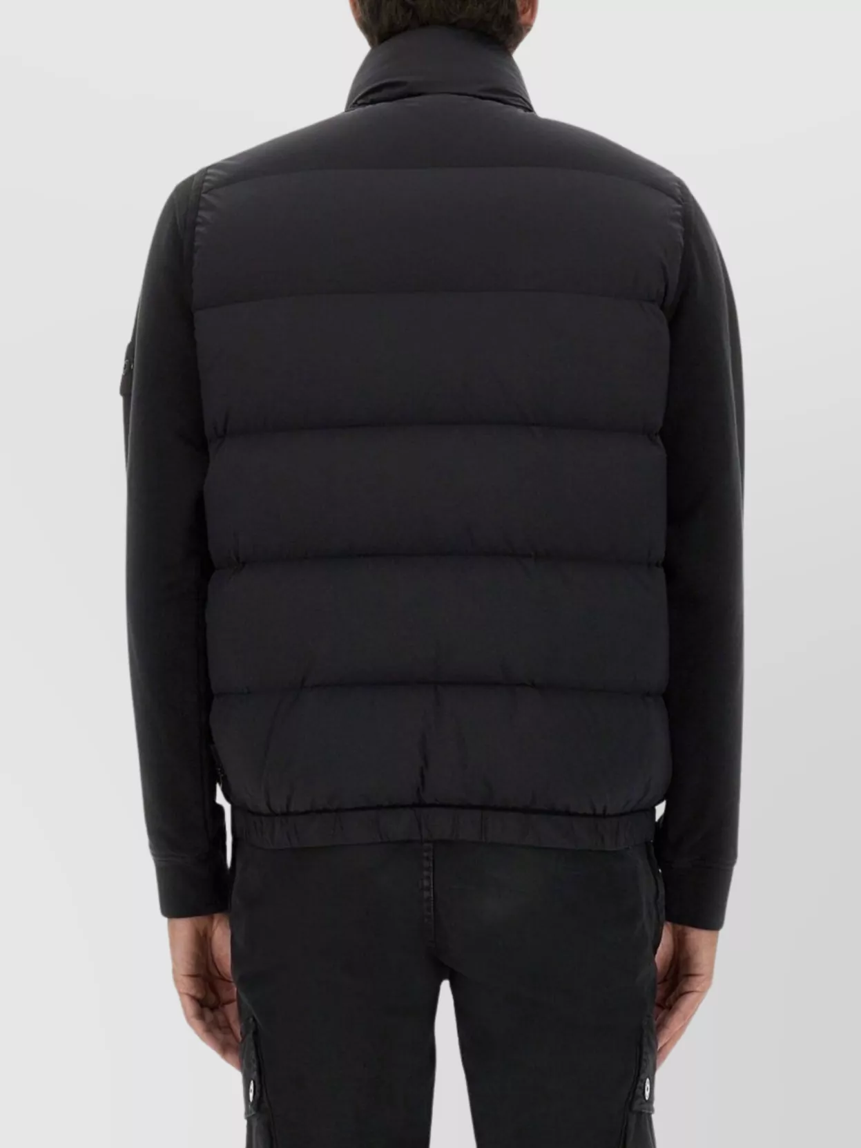 Stone Island High Collar Puffer Vest With Side Pockets