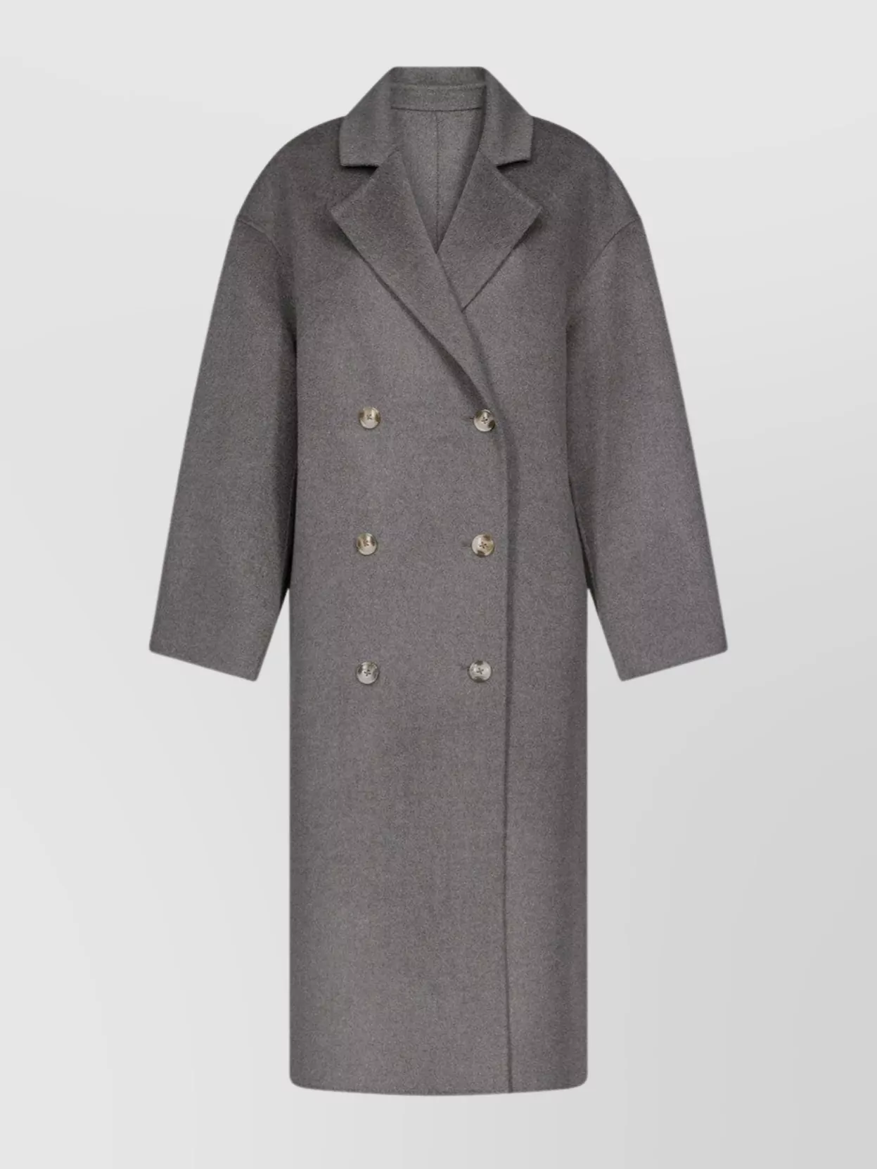 Loulou Studio Long Double Breasted Coat Pockets In Gray