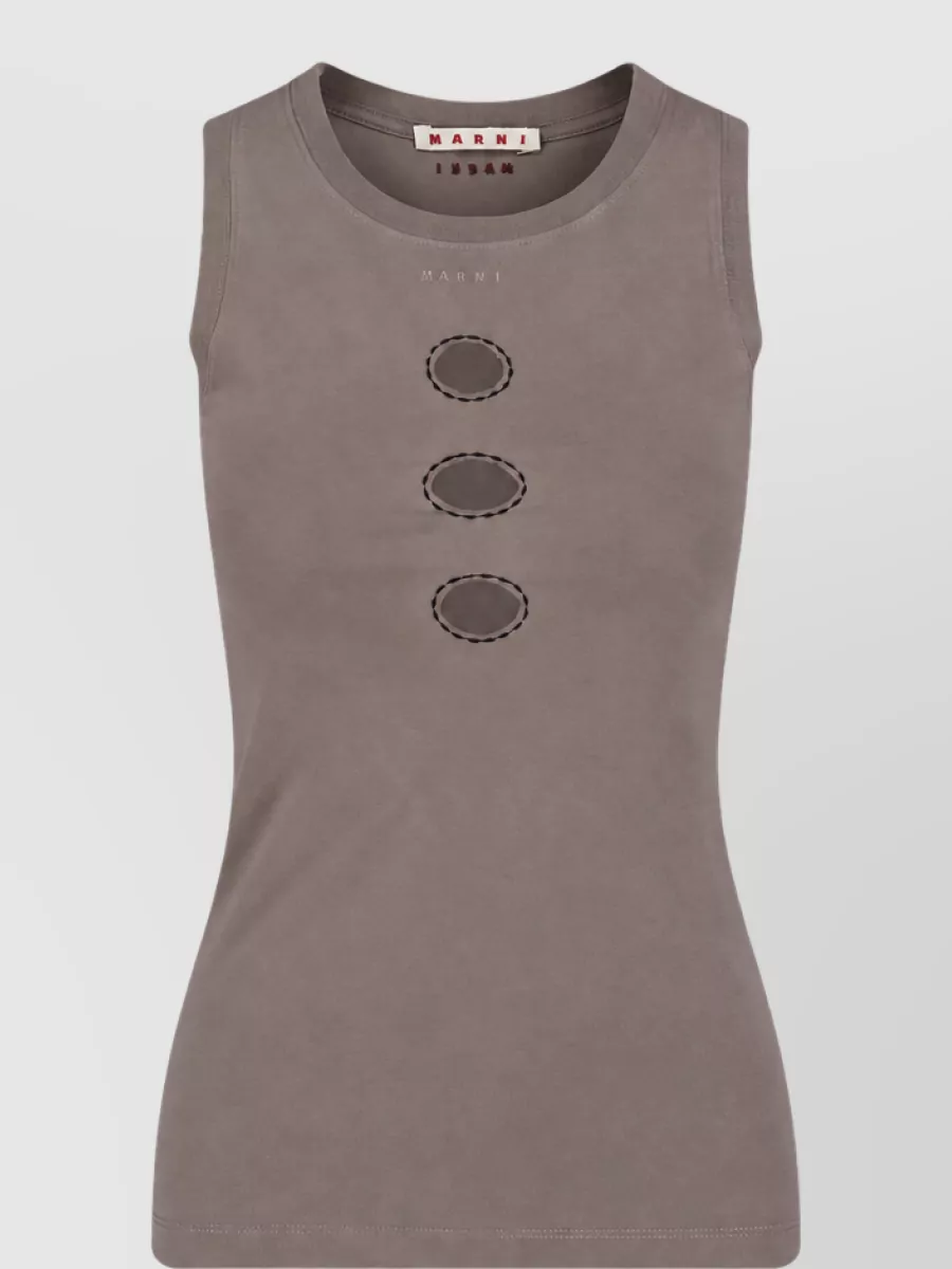 Marni Cotton long sleeve camisole
