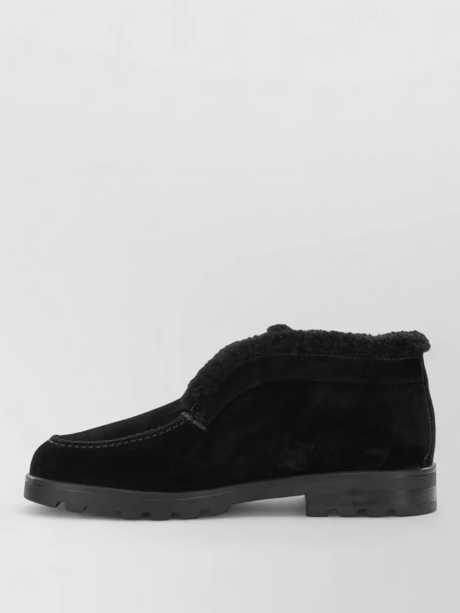 Santoni Suede Leather Desert Loafers