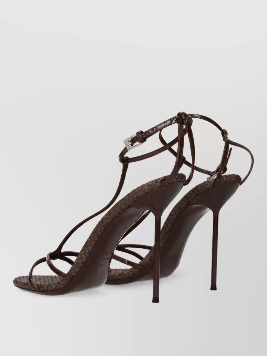 Paris Texas Leather Stiletto Heel Sandals